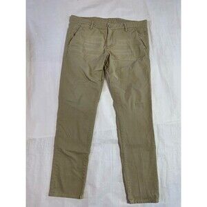 Adriano Goldschmied Pants Mens 32 Tan Supply Slim Khaki Regulations Supima